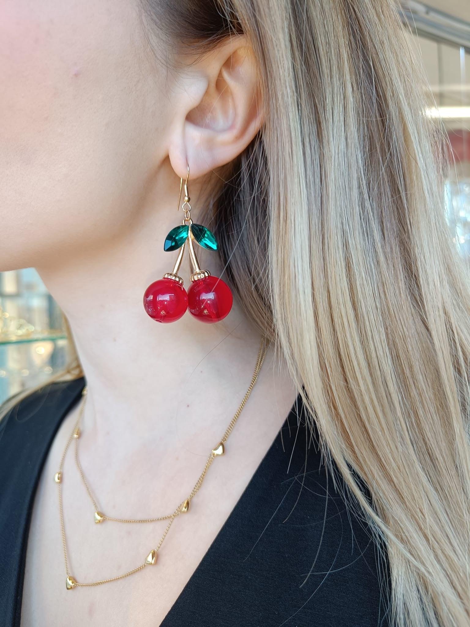 FRENCH RIVIERA | XL Cherry earrings