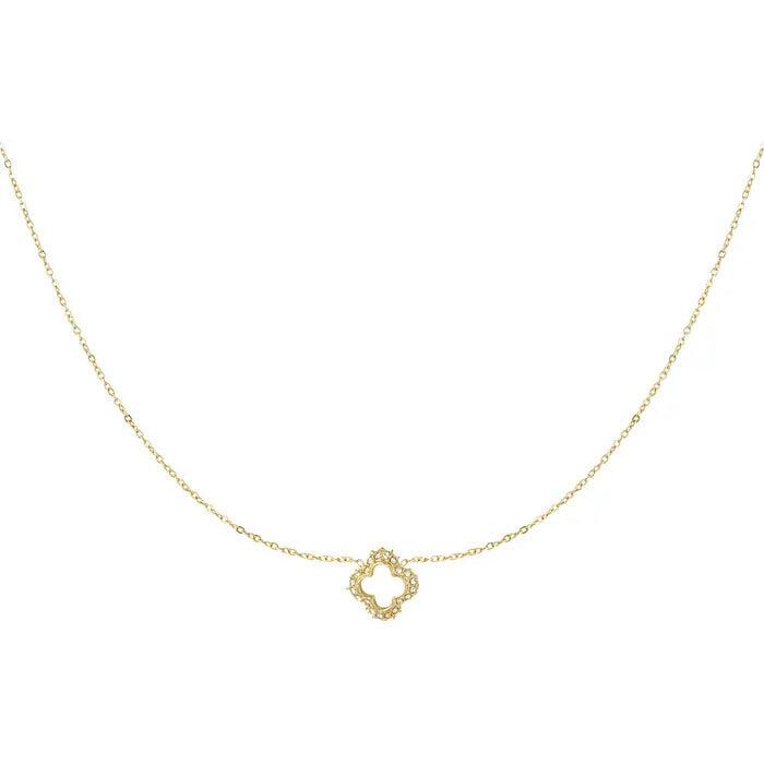 FRENCH RIVIERA | Lucky Clover surgical steel necklace (gold)