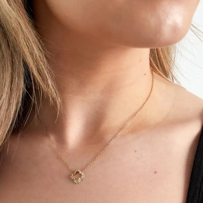 FRENCH RIVIERA | Lucky Clover surgical steel necklace (gold)