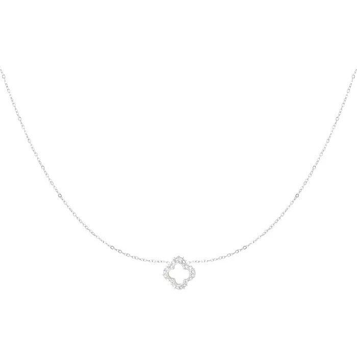 FRENCH RIVIERA | Lucky Clover surgical steel necklace (silver)