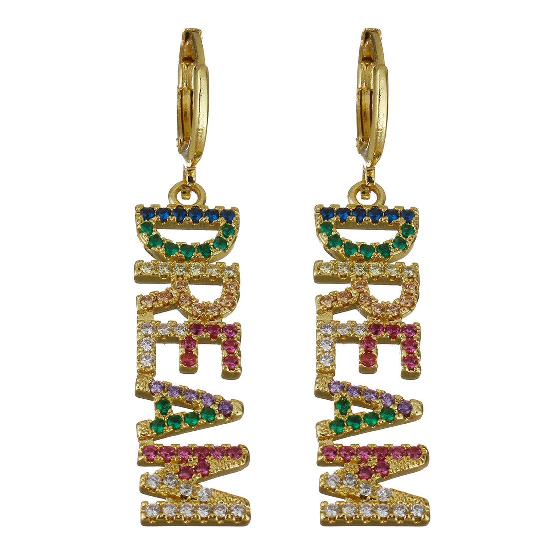 FRENCH RIVIERA | Dream colorful text earrings