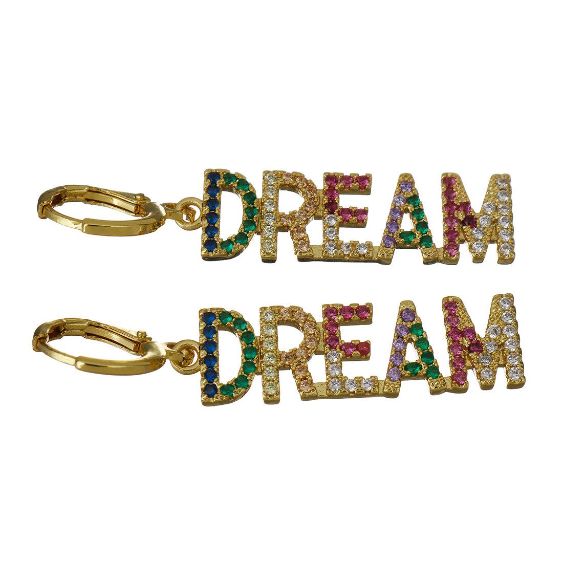 FRENCH RIVIERA | Dream colorful text earrings