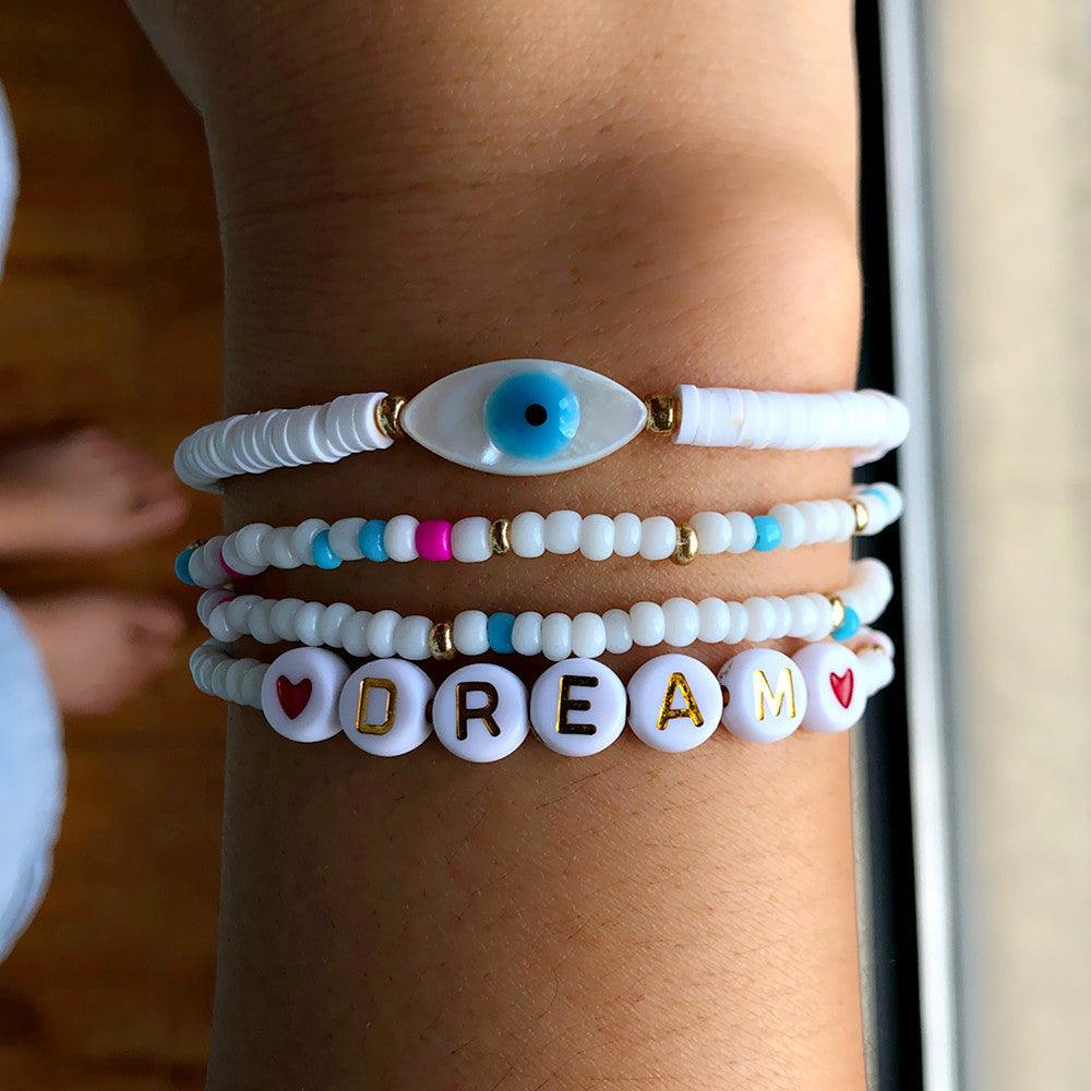 FRENCH RIVIERA | Dream bracelet set with text