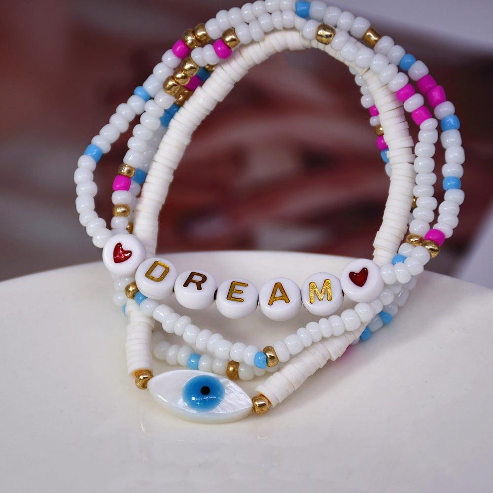 FRENCH RIVIERA | Dream bracelet set with text