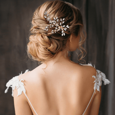 ATHENA BRIDAL | Sylvie pearl-embellished hair accessory (silver)