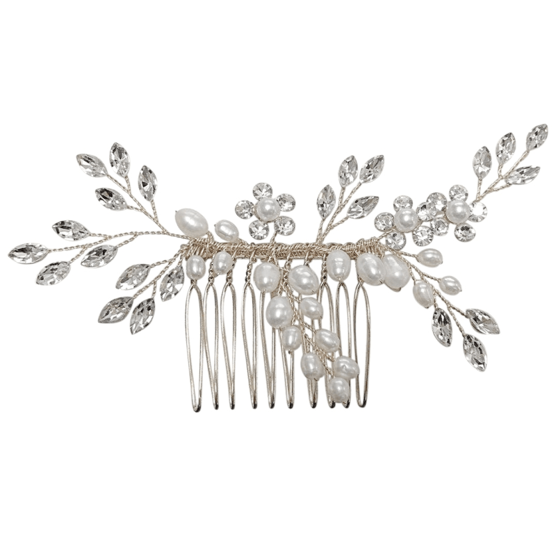 ATHENA BRIDAL | Sylvie pearl-embellished hair accessory (silver)