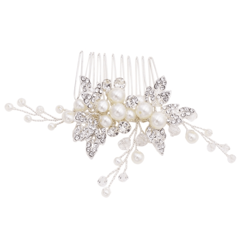 ATHENA BRIDAL | Suzanne pearl-embellished hair accessory (silver)