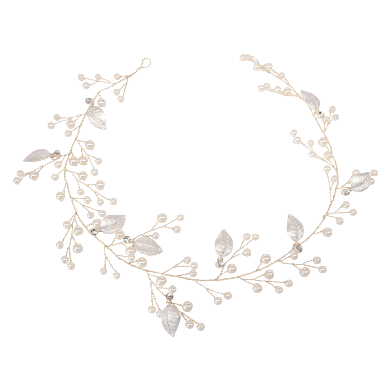 ATHENA BRIDAL | Julie pearl-embellished hair accessory (silver)