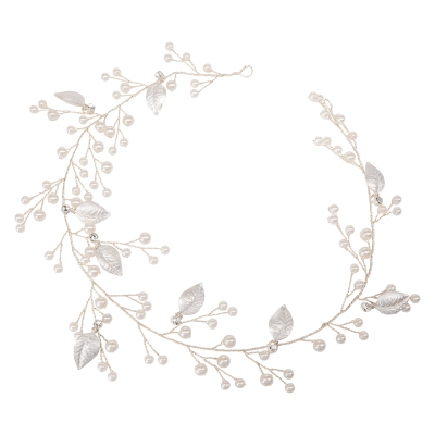 ATHENA BRIDAL | Julie pearl-embellished hair accessory (silver)