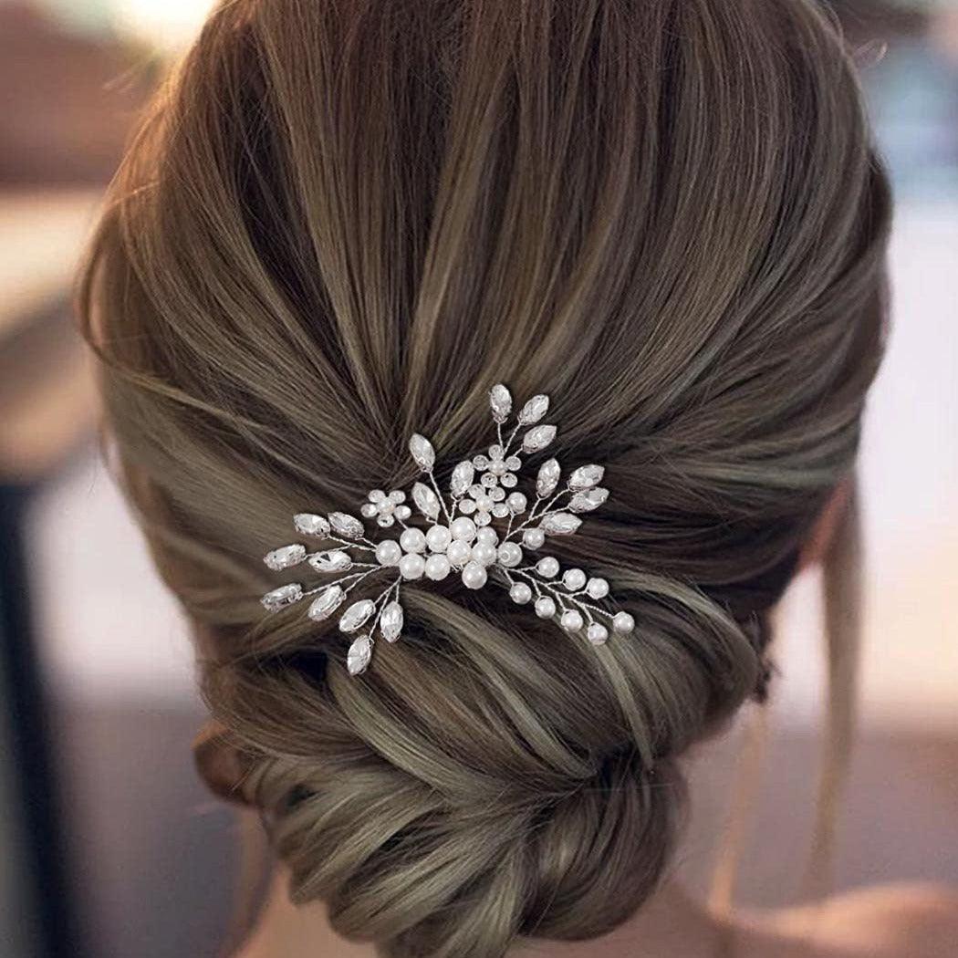 ROMANCE | Rita silver-tone hair ornament with pearl