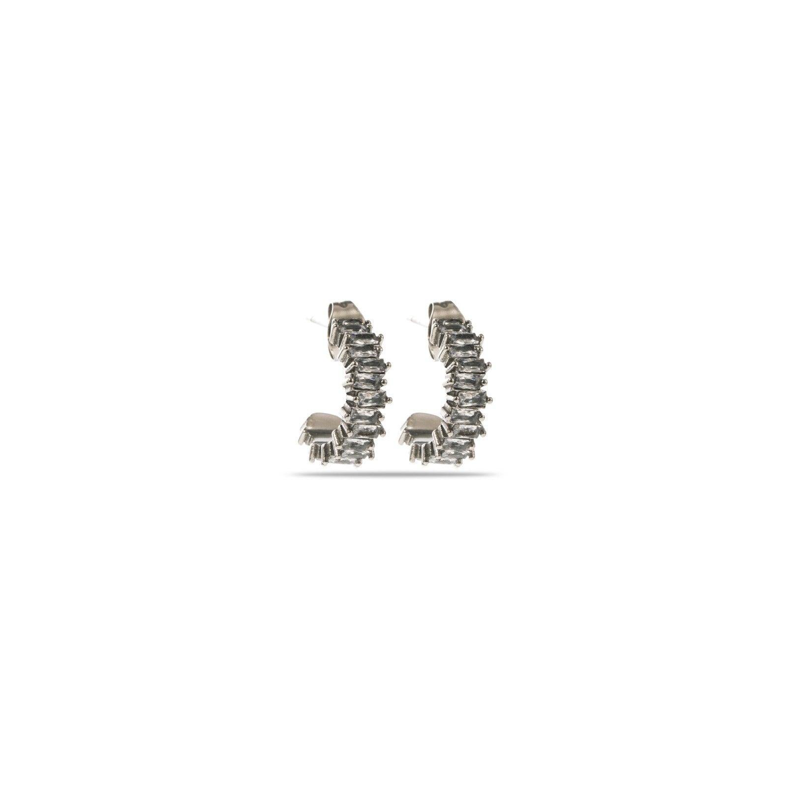 FRENCH RIVIERA | Lilah Surgical Steel Crystal Rings (Silver)