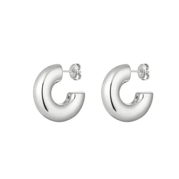 FRENCH RIVIERA | Mini Godiva thick surgical steel rings (silver)