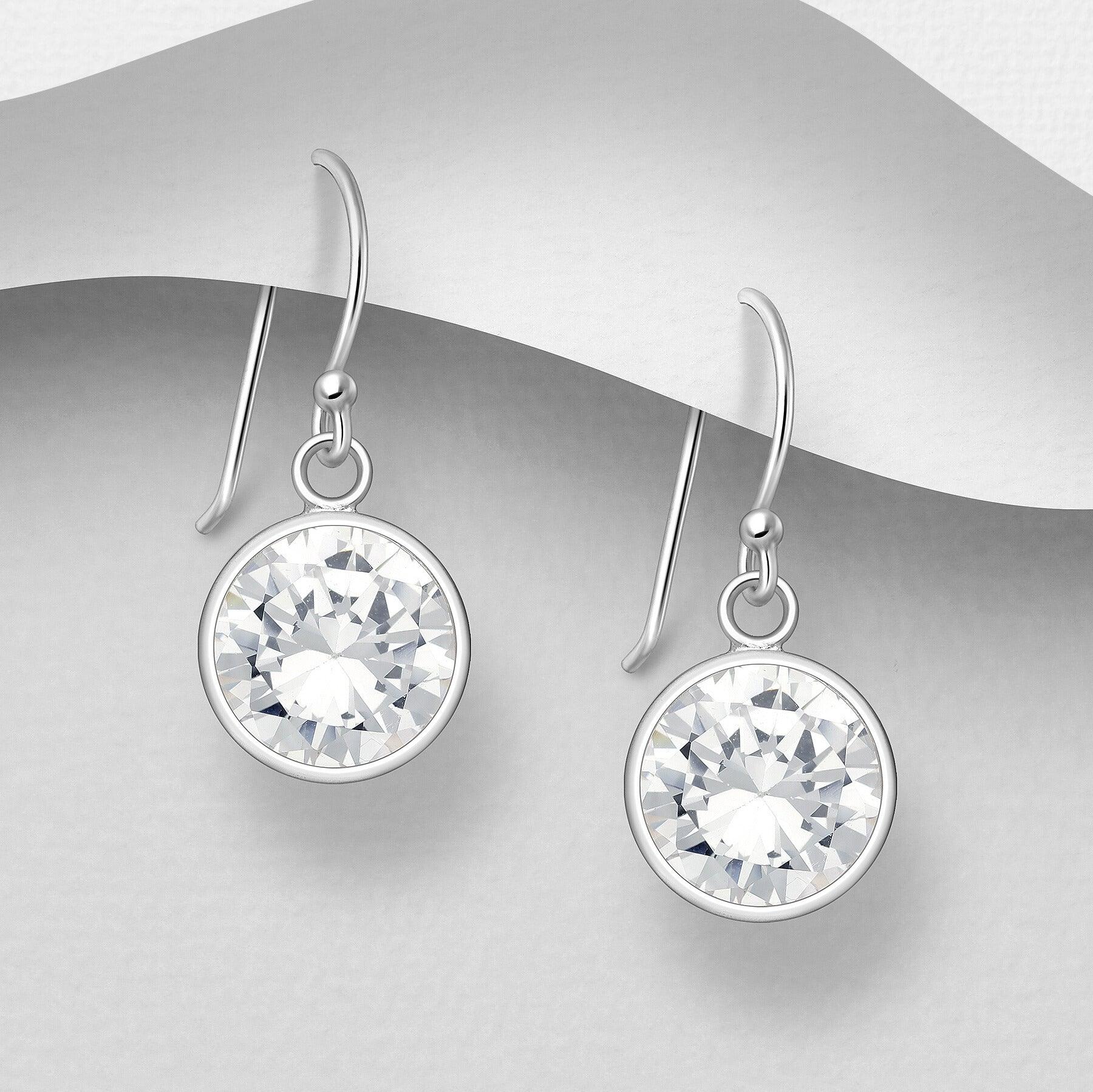 PREMIUM COLLECTION | Gunilla -silver earrings with clear stones 