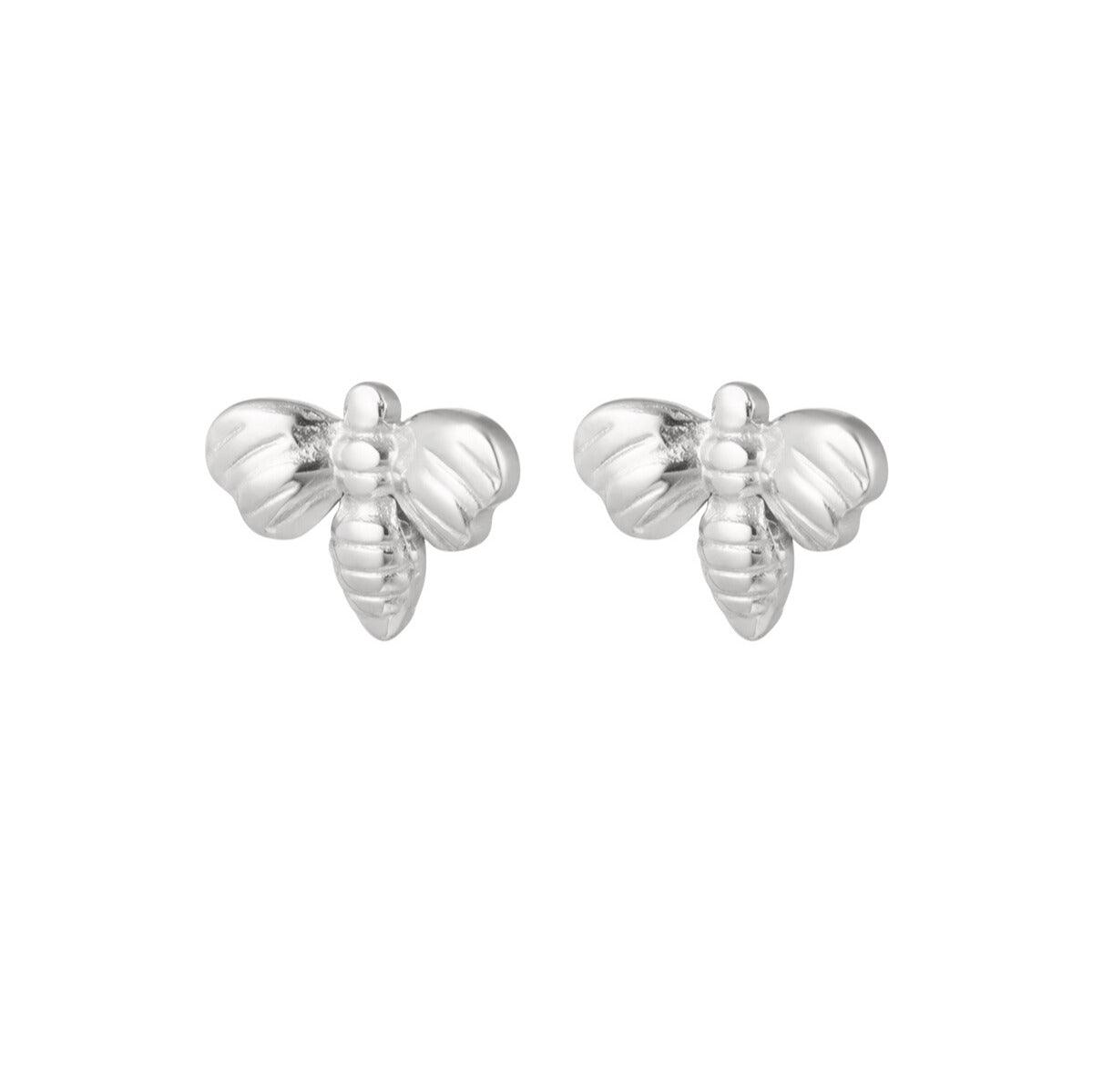 FRENCH RIVIERA | Bumble Bee Surgical Steel Buttons (Silver)