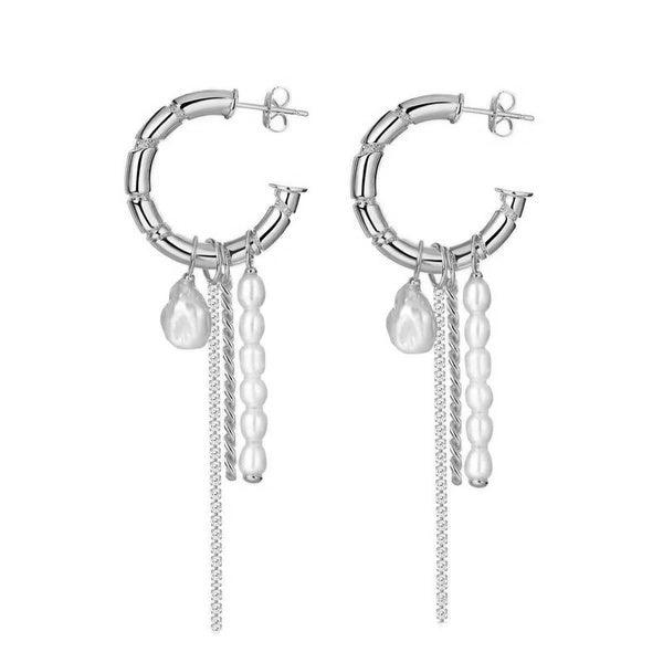 FRENCH RIVIERA | Eudora modern chain earrings (silver)