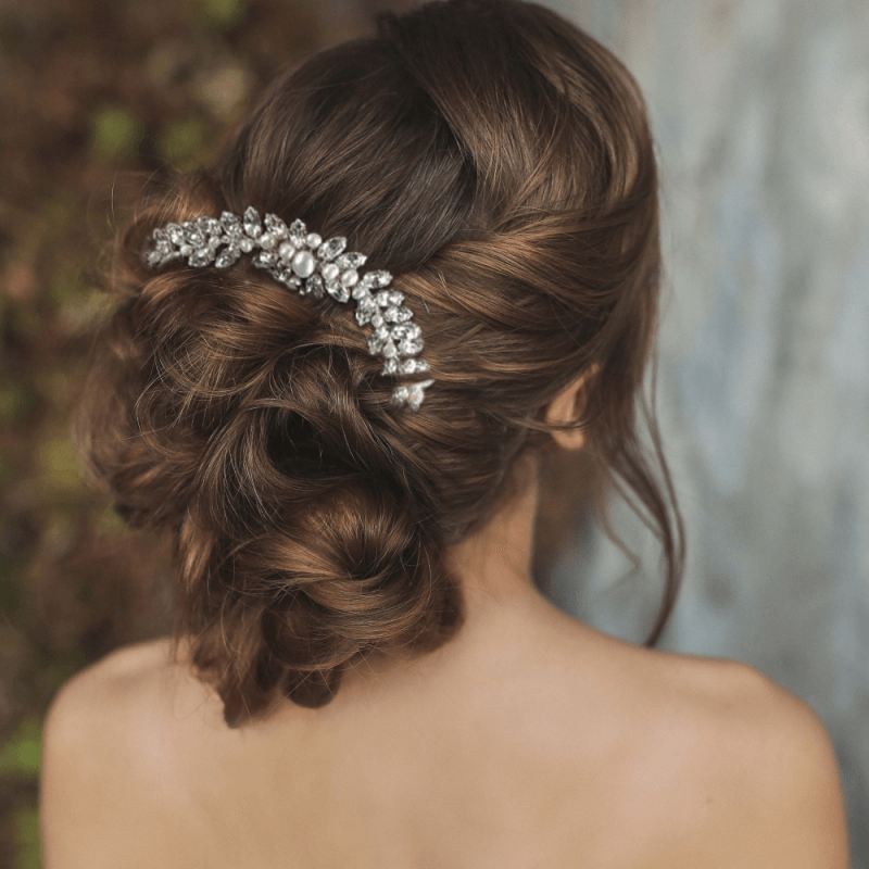 ATHENA BRIDAL | Sabine pearl-embellished hair accessory (silver)