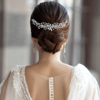 ATHENA BRIDAL | Rénee pearl-embellished hair accessory (silver)