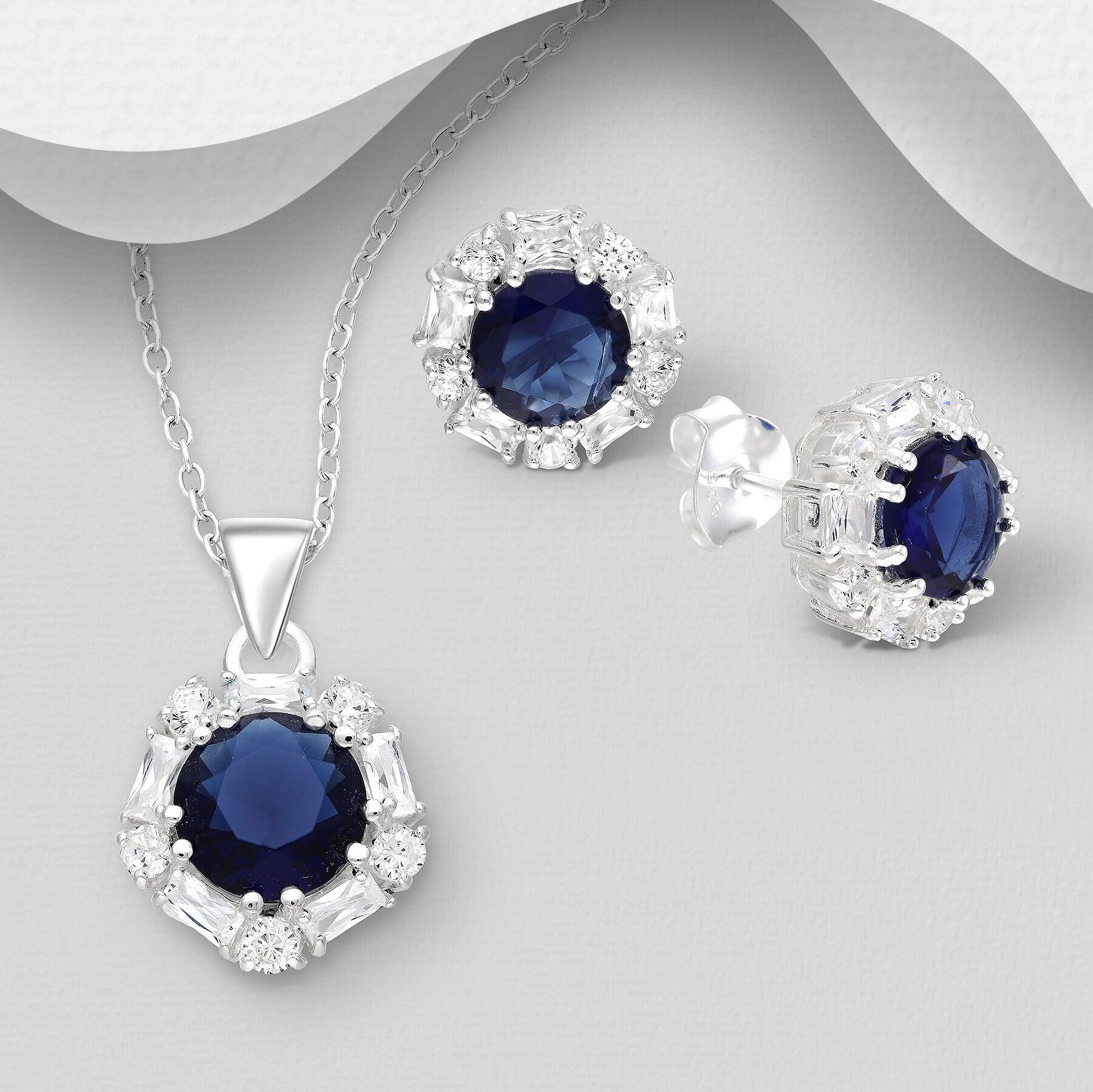 PREMIUM COLLECTION | Adore silver blue crystal jewelry set