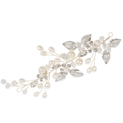 ATHENA BRIDAL | Martine pearl-embellished hair accessory (silver)