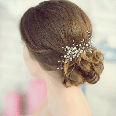 ATHENA BRIDAL | Valentine silver crystal hair ornament