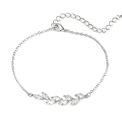 ATHENA BRIDAL, Jade clear crystal bracelet (silver)