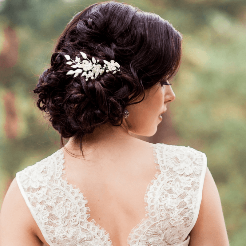 ATHENA BRIDAL | Sabine flower-decorated hair accessory (silver)