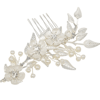 ATHENA BRIDAL | Sabine flower-decorated hair accessory (silver)