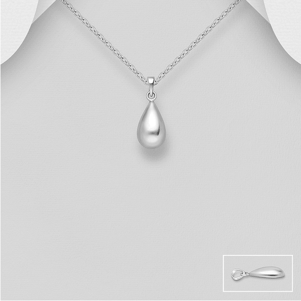 PREMIUM COLLECTION | Eliana drop-shaped silver pendant