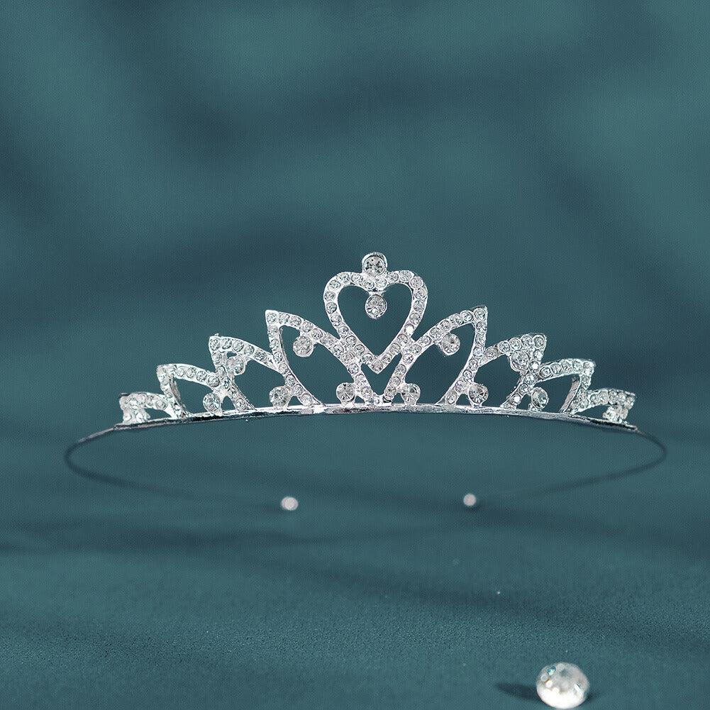 ROMANCE, Matilda silver-colored tiara with bright stones