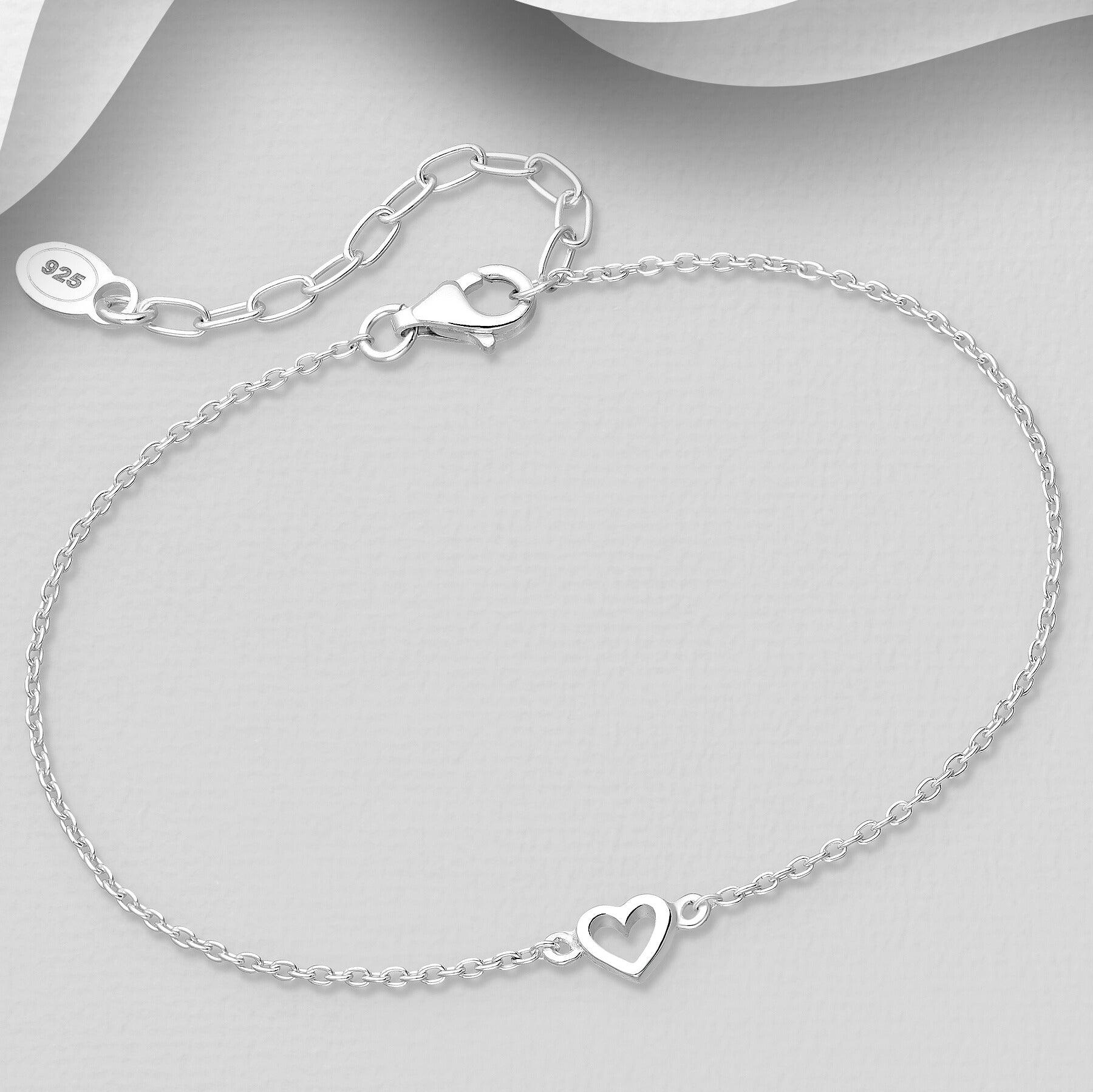 PREMIUM COLLECTION | Always &amp; Forever silver bracelet with heart