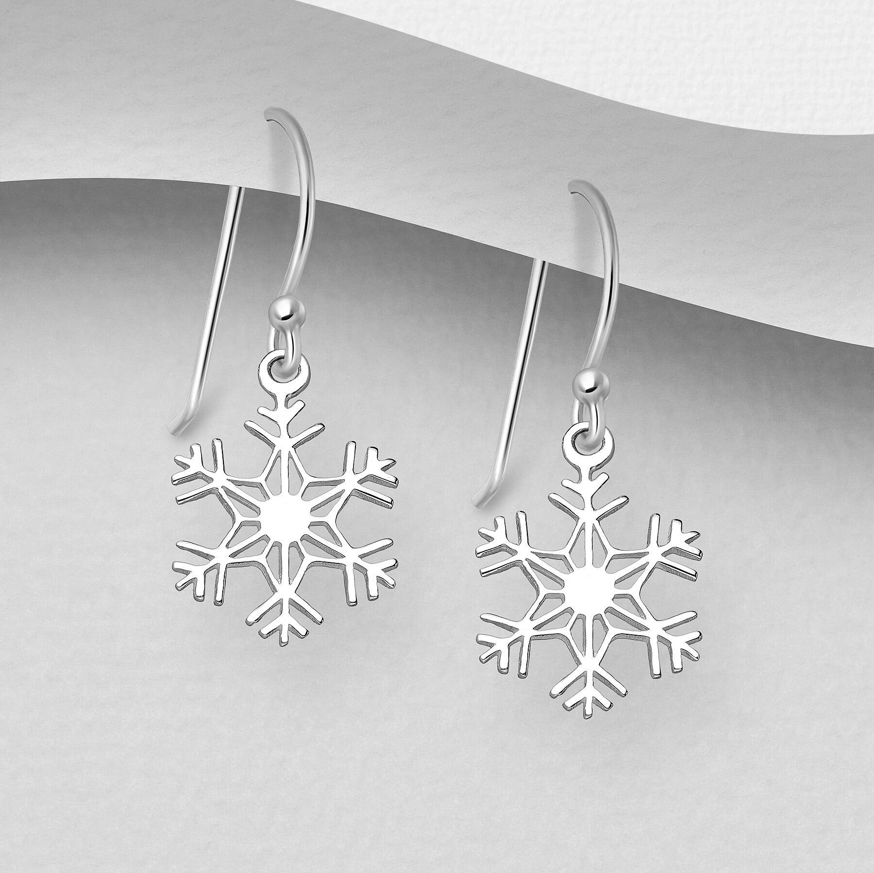 PREMIUM COLLECTION | Kuura snowflake silver earrings 