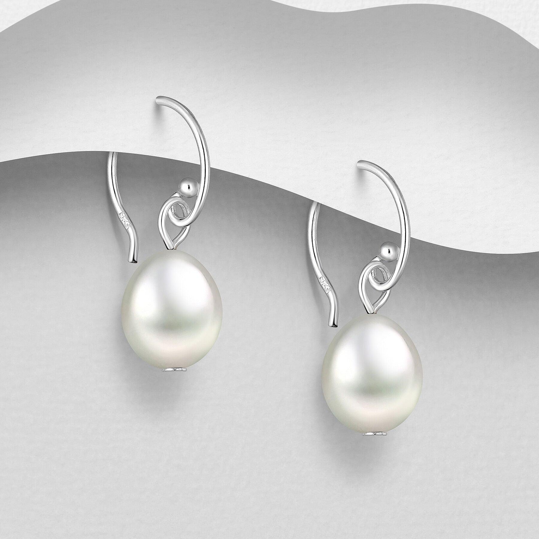 PREMIUM COLLECTION | Karolina silver earrings with freshwater pearls 