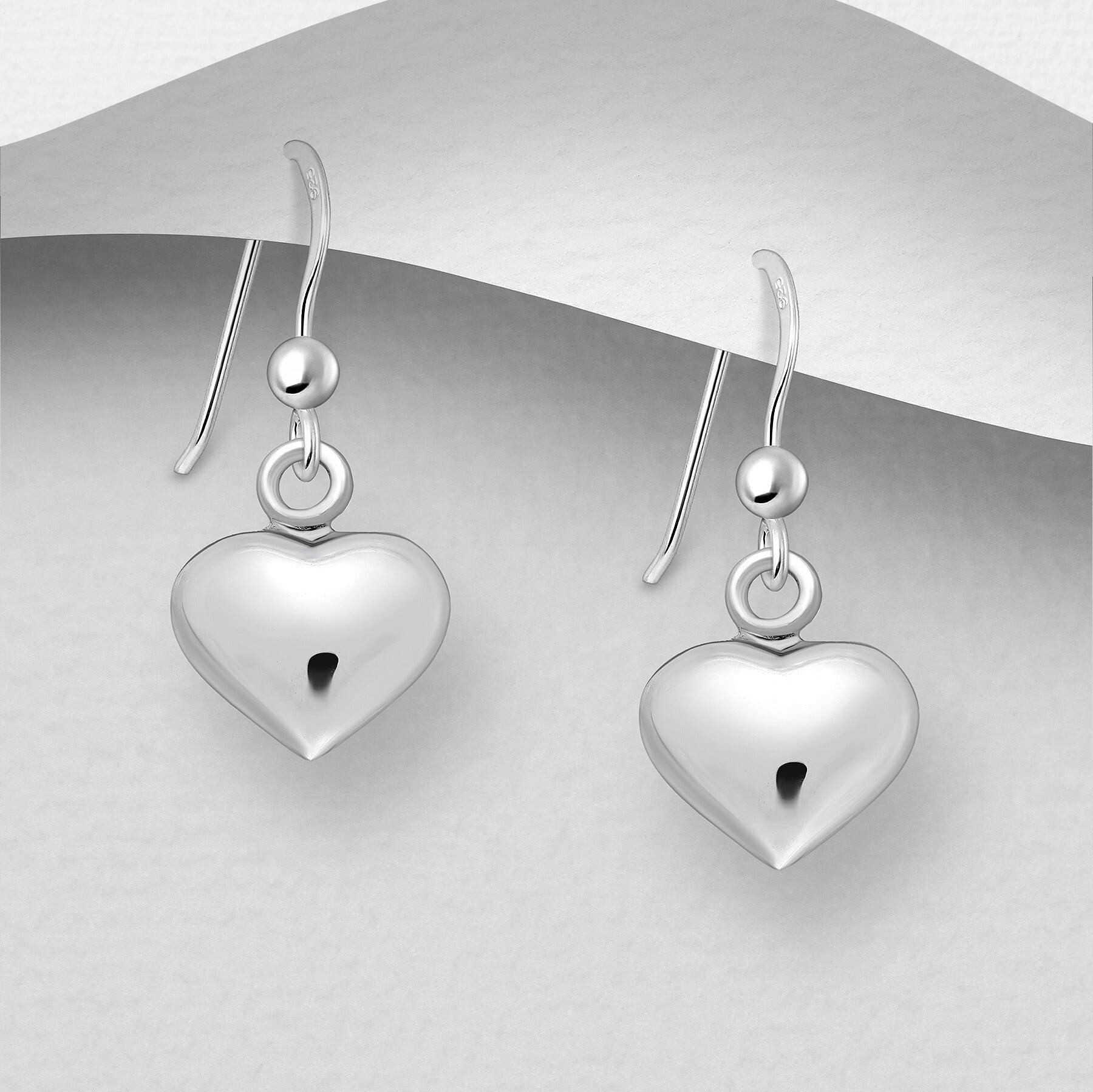 PREMIUM COLLECTION | Forever Yours heart-shaped silver earrings 