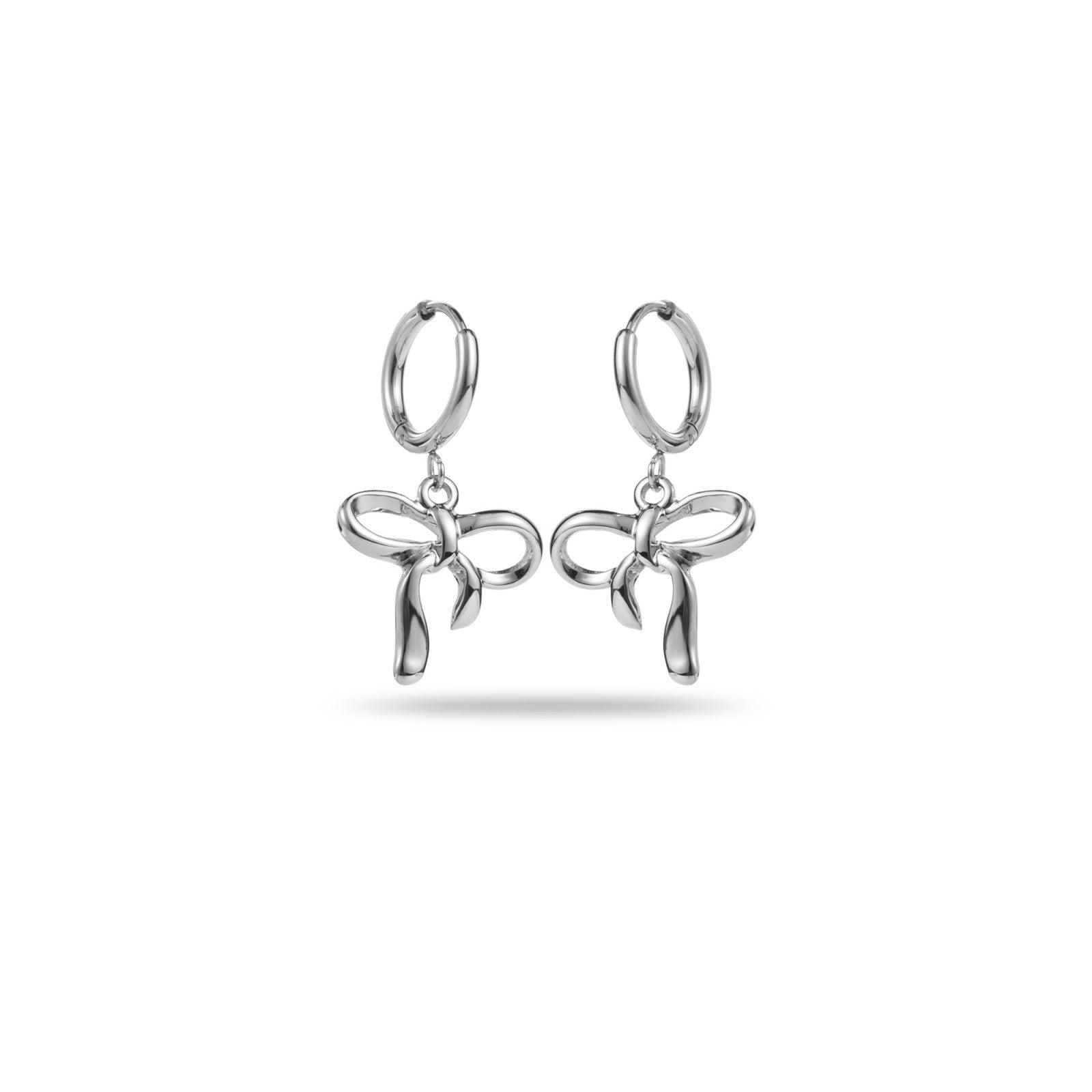 FRENCH RIVIERA | Alissa surgical steel rings with bows (silver)