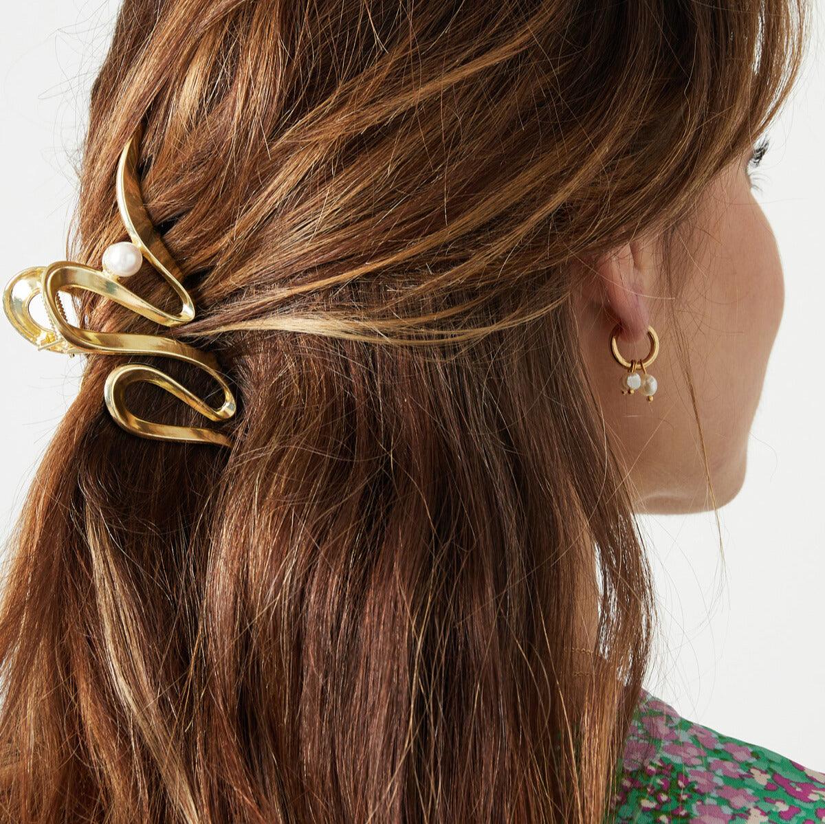 SUGAR SUGAR®, Alexia Clip pearl hair clip (gold)