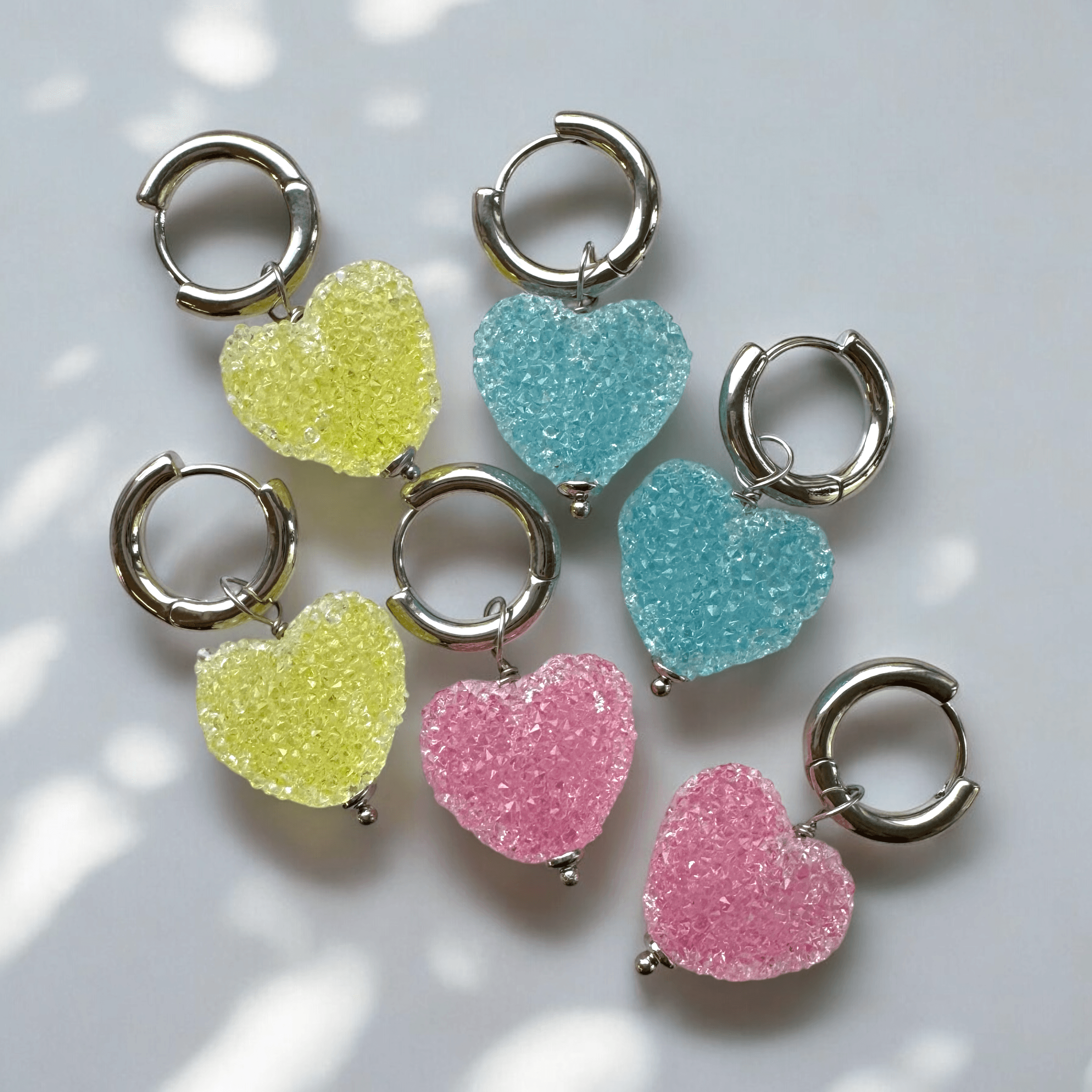 FRENCH RIVIERA | Sweetest Thing heart earrings (yellow)