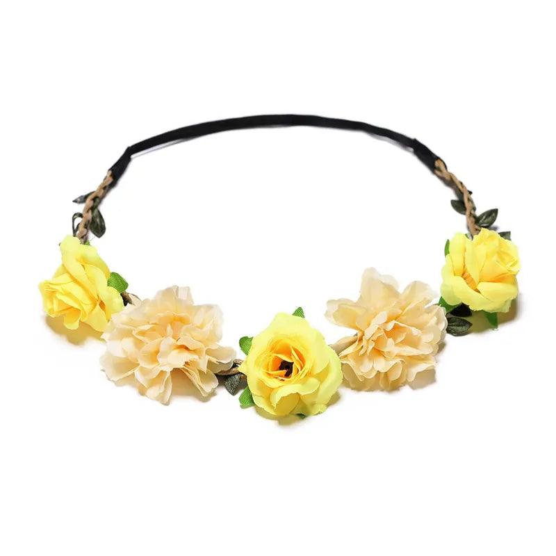 SUGAR SUGAR, Bess Hairband - graceful yellow flower headband with elastic band