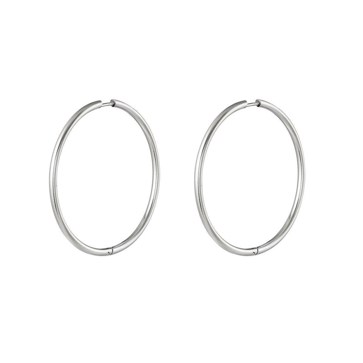 FRENCH RIVIERA | Lea medium-sized silver-colored surgical steel rings