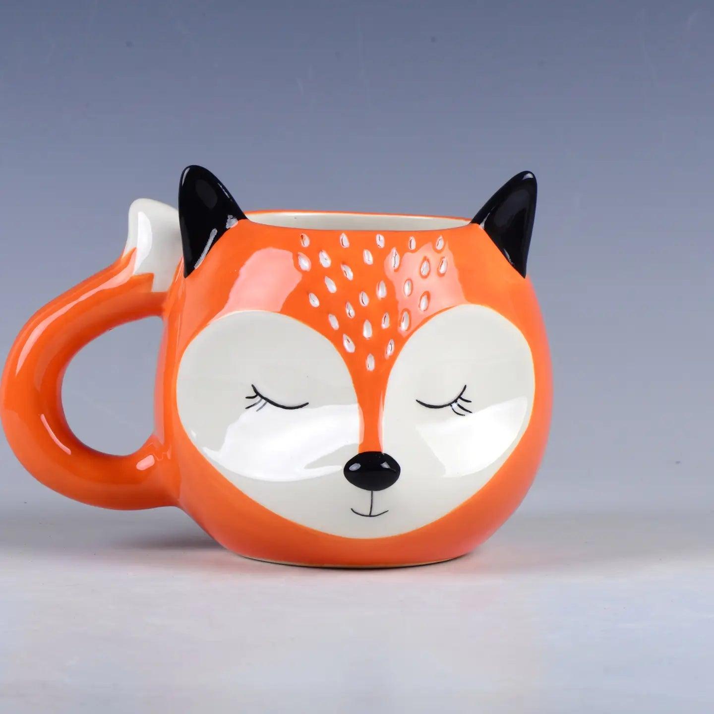 Mug, Smiley Fox - orange fox mug