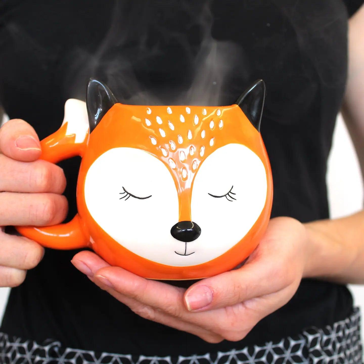 Mug, Smiley Fox - orange fox mug