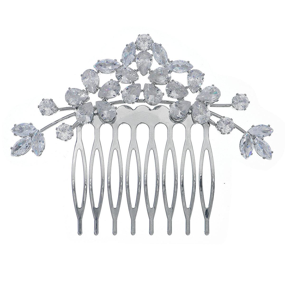 ROMANCE | Sarah silver-tone crystal hair ornament