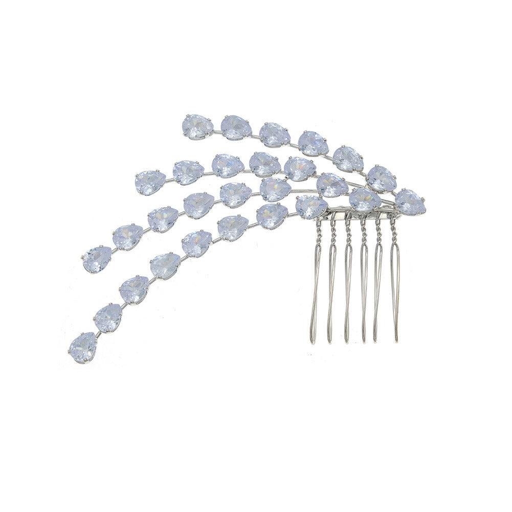 ROMANCE | Katherine Silver-Tone Crystal Hair Ornament