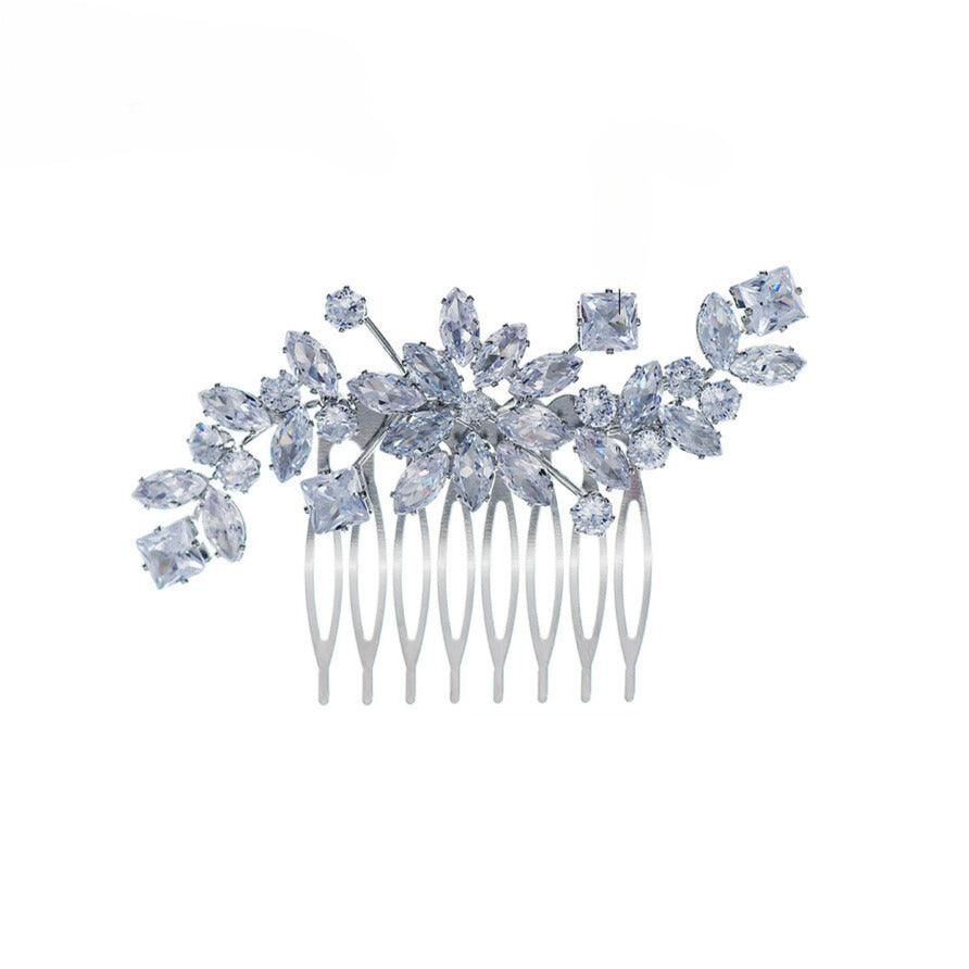 ROMANCE | Christina -silver-tone crystal hair ornament