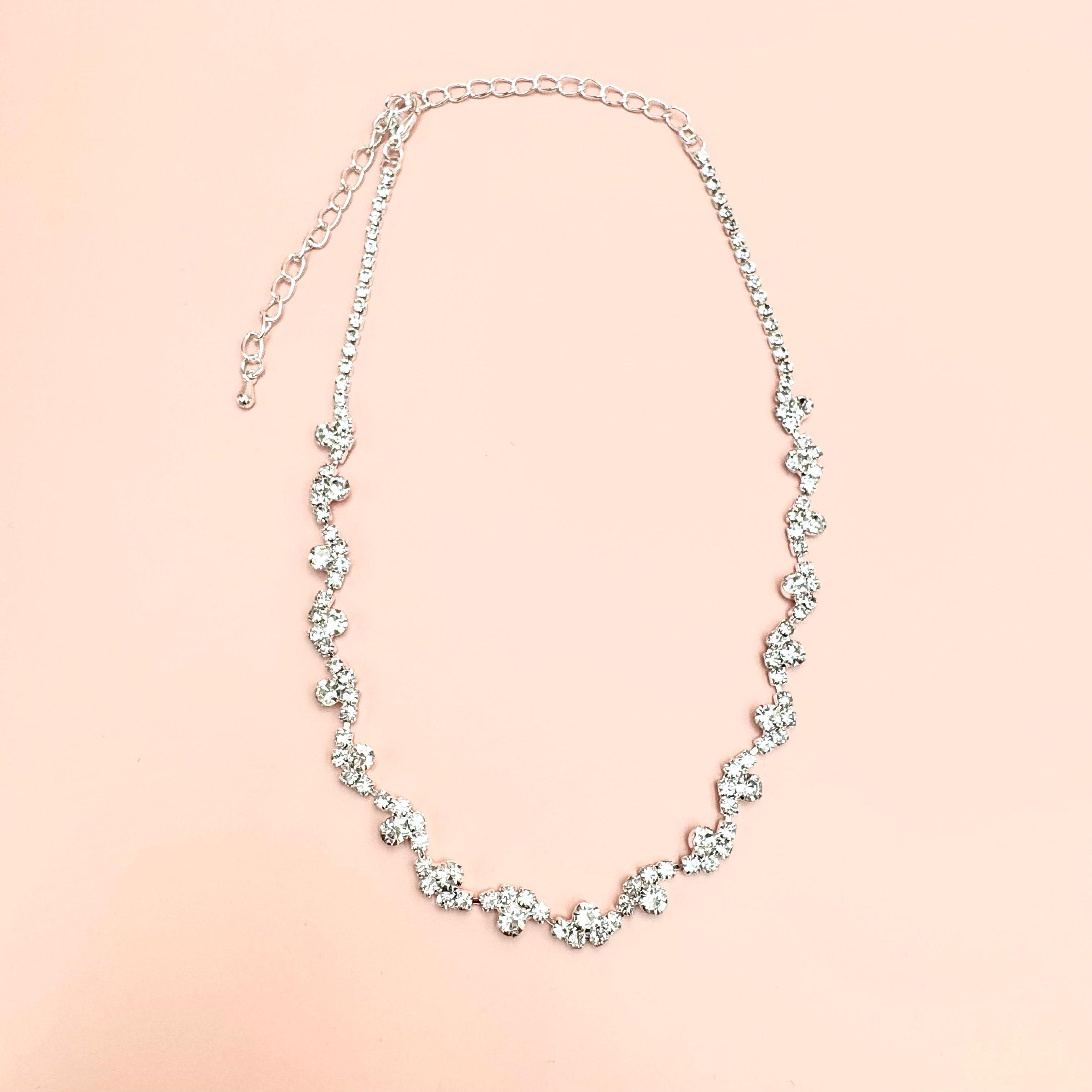 ROMANCE | Anastassia silver-colored rhinestone necklace