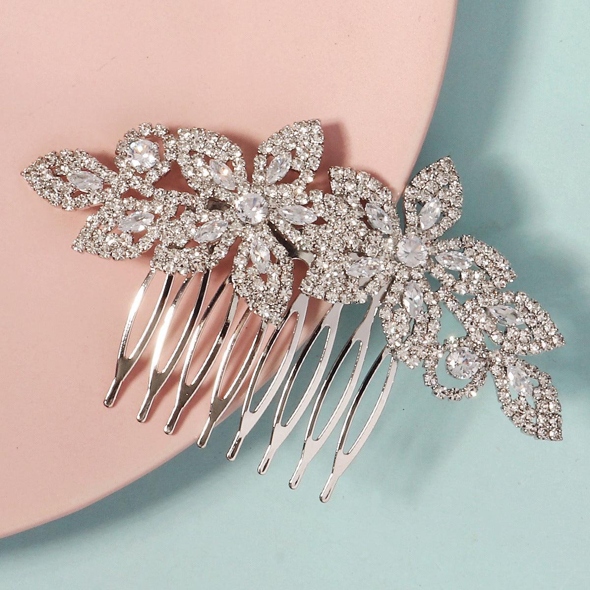 ROMANCE | Angela silver-tone crystal hair ornament