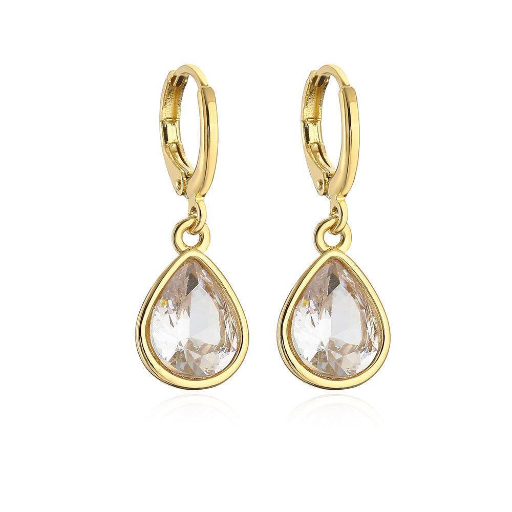 FRENCH RIVIERA | Ophelia Earrings -clear drop earrings