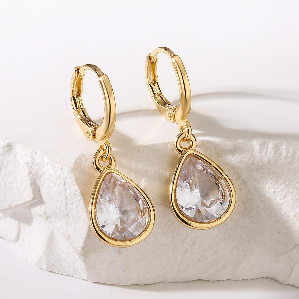 FRENCH RIVIERA | Ophelia Earrings -clear drop earrings