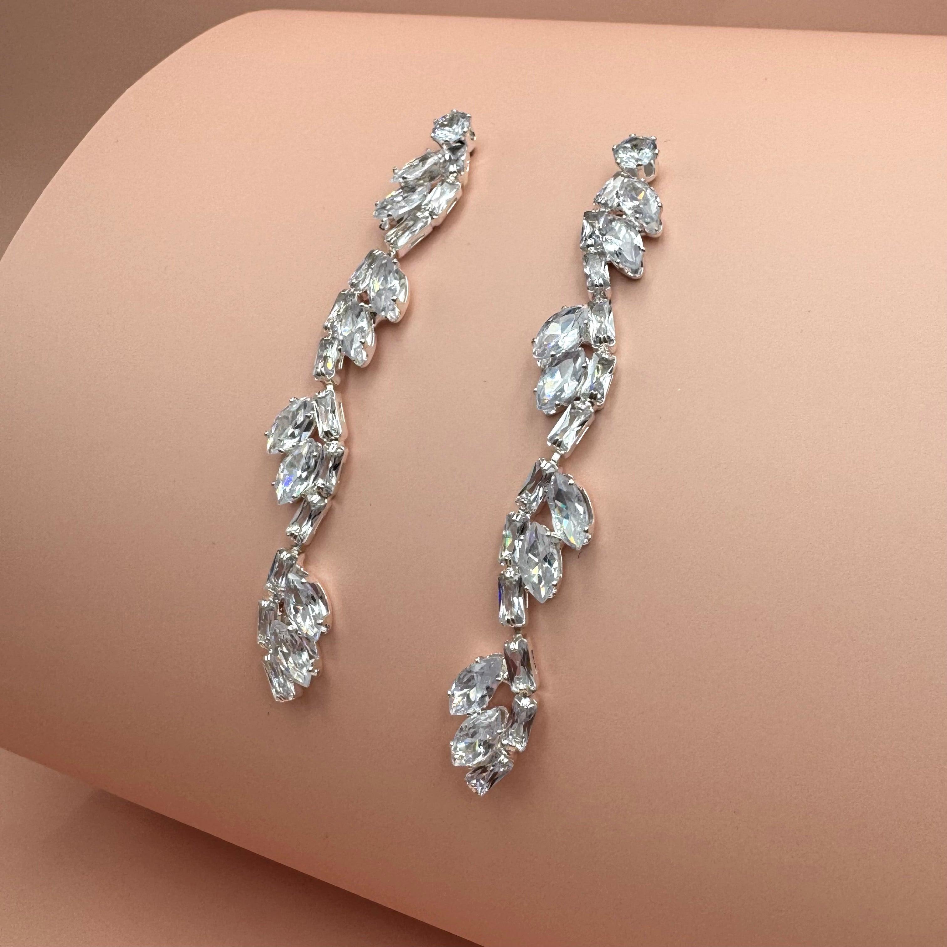 FRENCH RIVIERA | Selina Earrings - bright party earrings (silver)