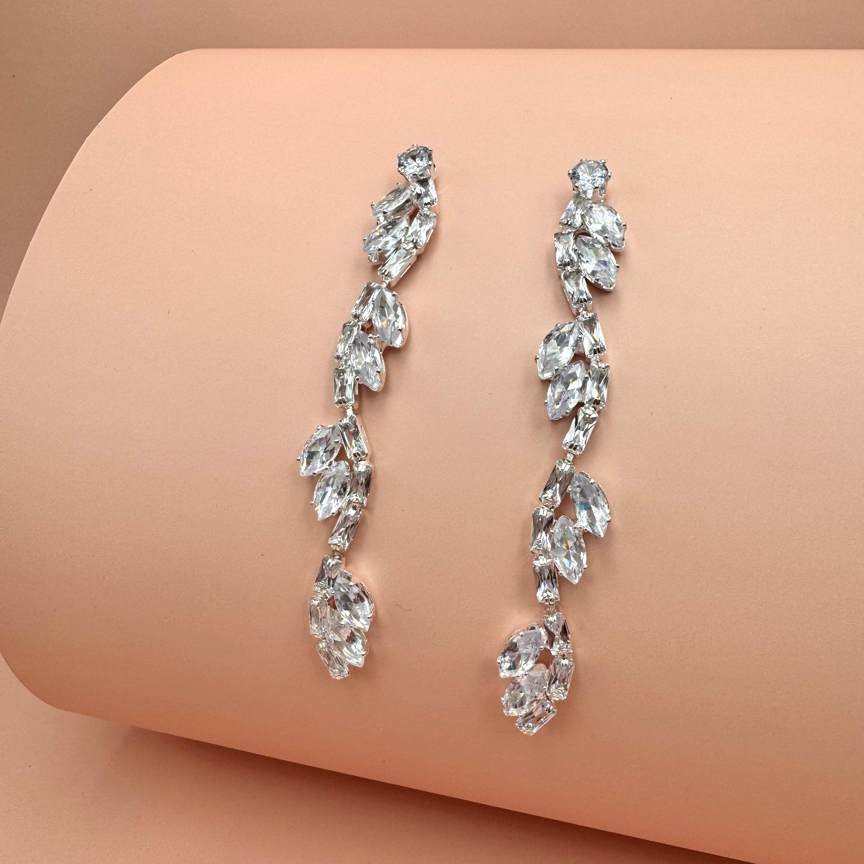 FRENCH RIVIERA | Selina Earrings - bright party earrings (silver)