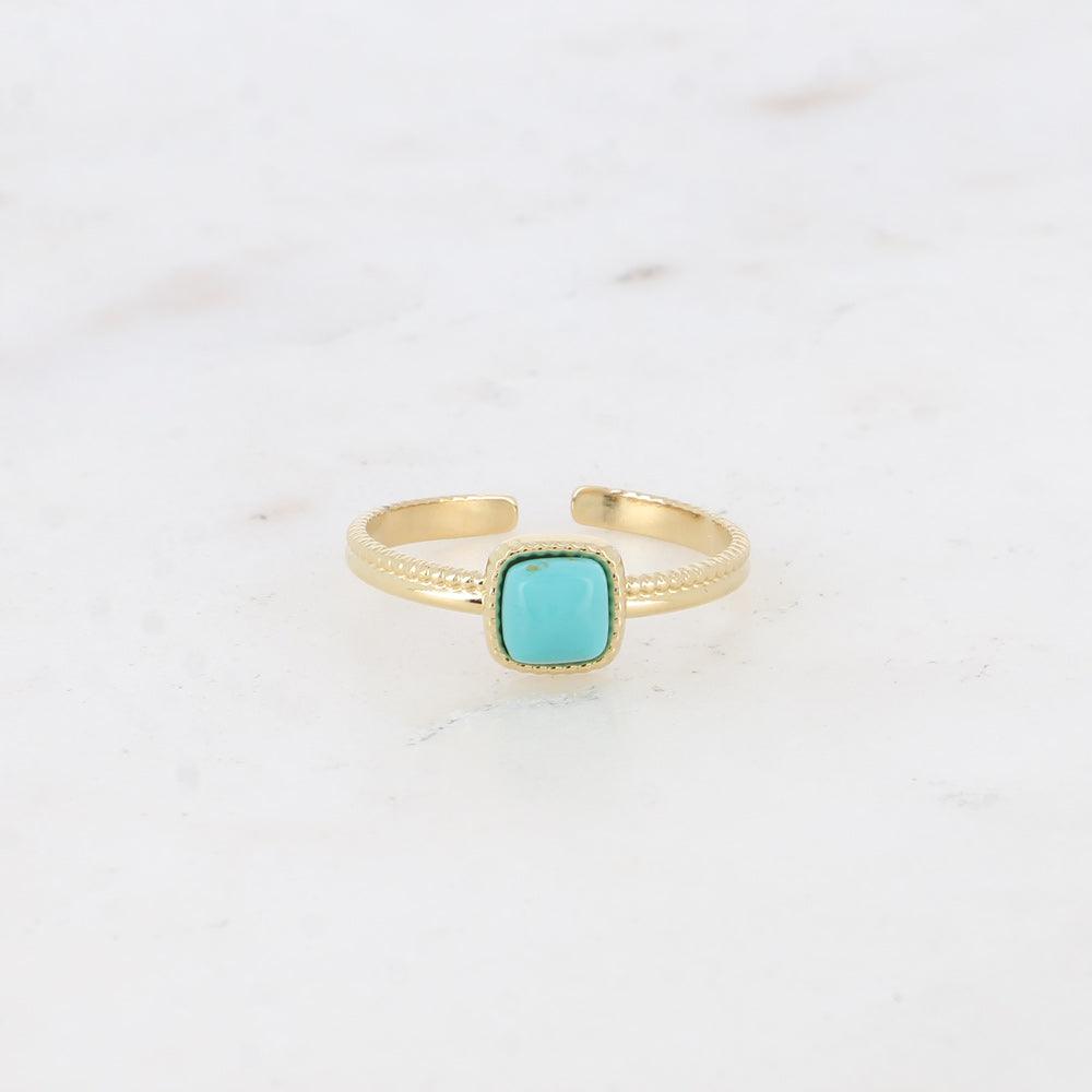 BOHM PARIS | Bague Kalys surgical steel ring with turquoise stone